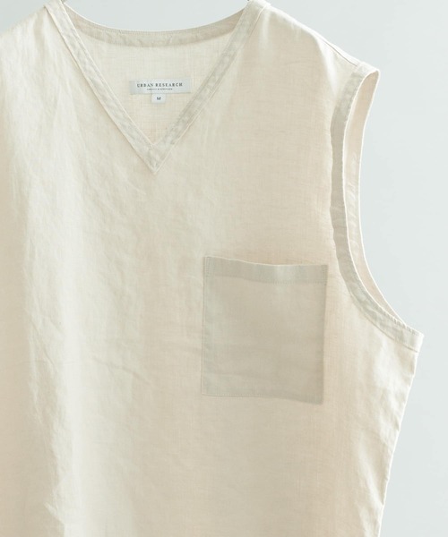 URBAN RESEARCH（アーバンリサーチ）の「Linen Vneck Vest（ベスト・メンズ・ネイビー/ブラウン/グレー系その他・MEDIUM/LARGE）」の22枚目の写真