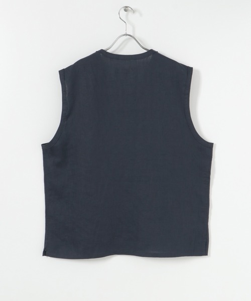 URBAN RESEARCH（アーバンリサーチ）の「Linen Vneck Vest（ベスト・メンズ・ネイビー/ブラウン/グレー系その他・MEDIUM/LARGE）」の5枚目の写真