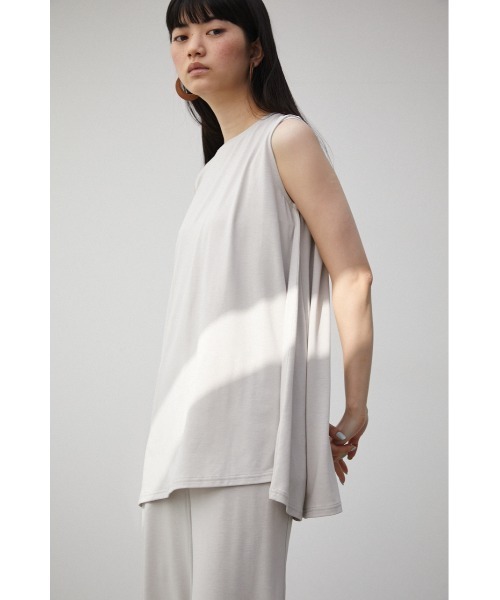 AZUL by moussy(アズールバイマウジー)の「T/F ICE CLEAN SLEEVELESS TOPS(タンクトップ・レディース・ライトグレー/ブラック・SMALL/MEDIUM)」の13枚目の写真