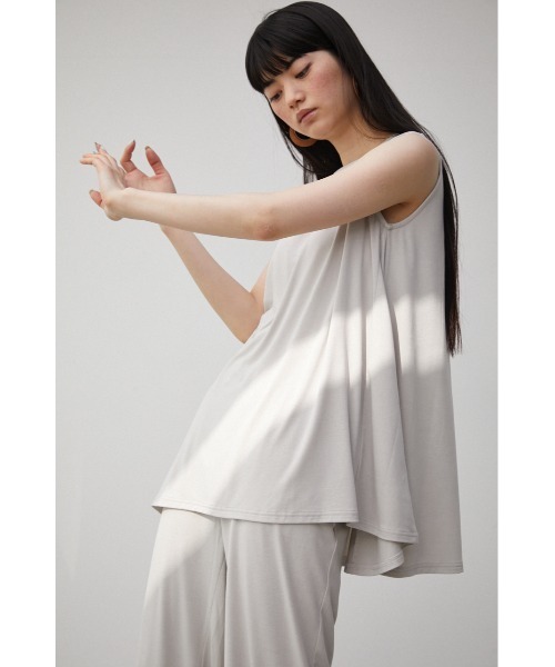 AZUL by moussy(アズールバイマウジー)の「T/F ICE CLEAN SLEEVELESS TOPS(タンクトップ・レディース・ライトグレー/ブラック・SMALL/MEDIUM)」の12枚目の写真