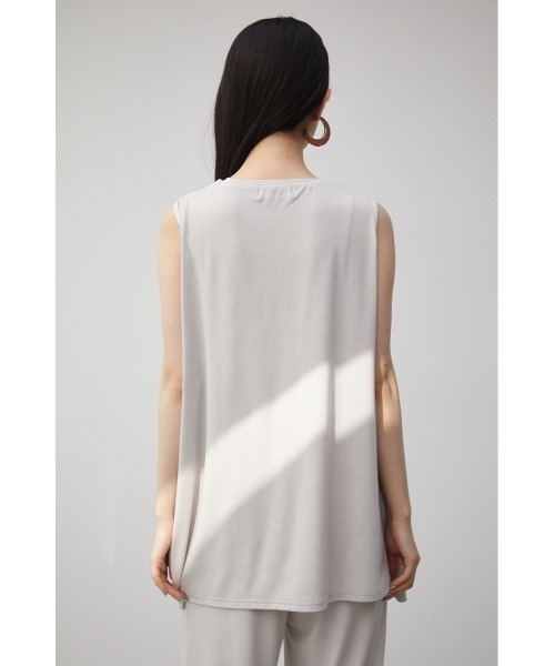 AZUL by moussy(アズールバイマウジー)の「T/F ICE CLEAN SLEEVELESS TOPS(タンクトップ・レディース・ライトグレー/ブラック・SMALL/MEDIUM)」の8枚目の写真