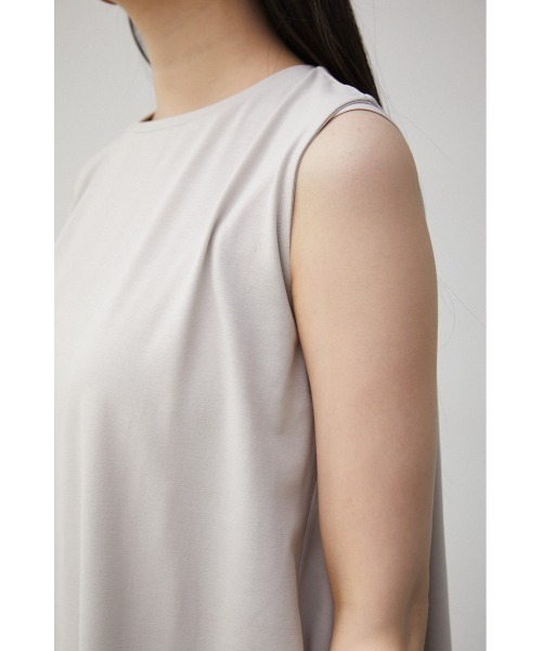 AZUL by moussy(アズールバイマウジー)の「T/F ICE CLEAN SLEEVELESS TOPS(タンクトップ・レディース・ライトグレー/ブラック・SMALL/MEDIUM)」の6枚目の写真
