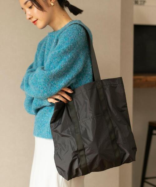 coen(コーエン)の「ナイロンリップストップパッカブルトートバッグ(トートバッグ・レディース・ライトブルー/ブラック/ホワイト・FREE)」の11枚目の写真