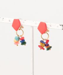 【atelier*mio】ポリマークレイ × シェルビジュー costume jewelry イヤリング