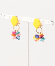 【atelier*mio】ポリマークレイ × シェルビジュー costume jewelry イヤリング