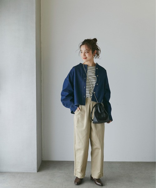 NANO universe（ナノユニバース）の「デニムオーバーシャツ（シャツ/ブラウス・レディース・ブルー/ネイビー・FREE）」の18枚目の写真