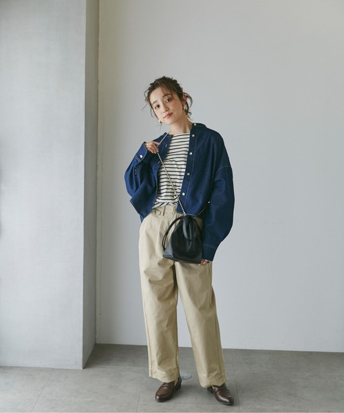 NANO universe（ナノユニバース）の「デニムオーバーシャツ（シャツ/ブラウス・レディース・ブルー/ネイビー・FREE）」の19枚目の写真