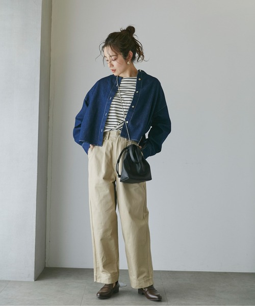 NANO universe（ナノユニバース）の「デニムオーバーシャツ（シャツ/ブラウス・レディース・ブルー/ネイビー・FREE）」の20枚目の写真