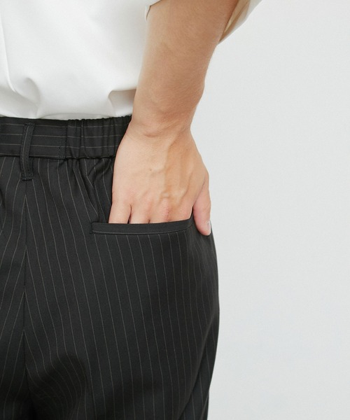 JUNRED（ジュンレッド）の「ピンストライプワイドタックパンツ（その他パンツ・メンズ・ブラック/ブラウン・L/M/S）」の16枚目の写真