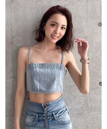 GYDA | BACK レースアップデニムビスチェ(キャミソール)