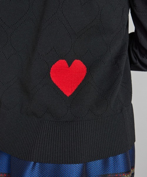 DOUBLE STANDARD CLOTHING(ダブルスタンダードクロージング)の「ハートプルオーバーニット(ニット/セーター・レディース・ブラウン/ブラック・36/38)」の10枚目の写真