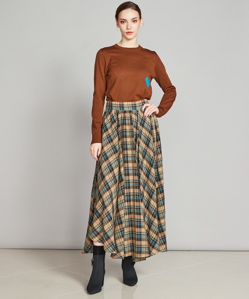 DOUBLE STANDARD CLOTHING(ダブルスタンダードクロージング)の「ハートプルオーバーニット(ニット/セーター・レディース・ブラウン/ブラック・36/38)」の13枚目の写真