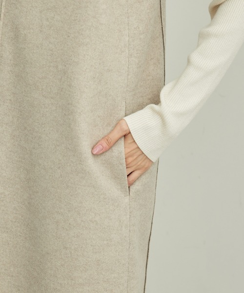 ROPE' PICNIC（ロペピクニック）の「ジャージメルトンミニ丈ジャンパースカート（ジャンパースカート・レディース・ベージュ/ダークブラウン/チャコールグレー/ブラック・38）」の14枚目の写真