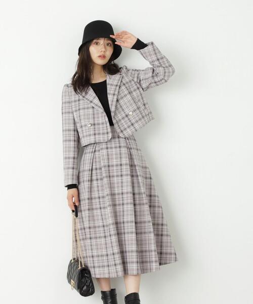 PROPORTION BODY DRESSING（プロポーションボディドレッシング）の「ショートジャケット / 1213250906（テーラードジャケット・レディース・ブラウン/グレー/ベージュ・MEDIUM/SMALL）」の6枚目の写真