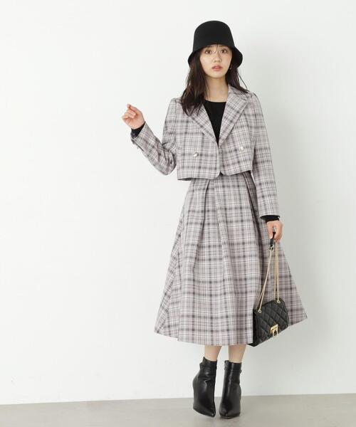 PROPORTION BODY DRESSING（プロポーションボディドレッシング）の「ショートジャケット / 1213250906（テーラードジャケット・レディース・ブラウン/グレー/ベージュ・MEDIUM/SMALL）」の7枚目の写真