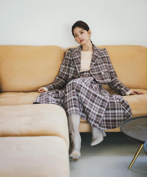 PROPORTION BODY DRESSING（プロポーションボディドレッシング）の「ショートジャケット / 1213250906（テーラードジャケット・レディース・ブラウン/グレー/ベージュ・MEDIUM/SMALL）」の20枚目の写真