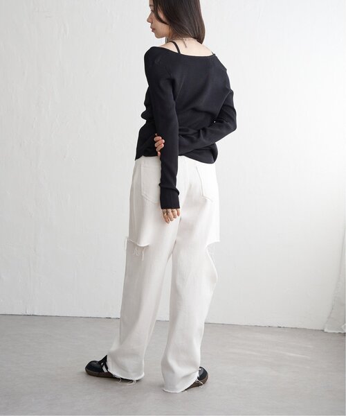 VENCEEXCHANGE（ヴァンスエクスチェンジ）の「【2点セット】レーヨンポリネックデザインリブカーディガン（カーディガン/ボレロ・レディース・ブルー/ブラック/レッド/グレー・FREE）」の21枚目の写真