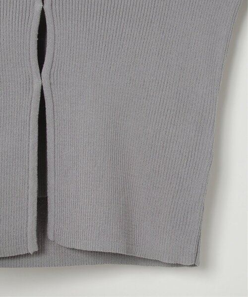 VENCEEXCHANGE（ヴァンスエクスチェンジ）の「【2点セット】レーヨンポリネックデザインリブカーディガン（カーディガン/ボレロ・レディース・ブルー/ブラック/レッド/グレー・FREE）」の6枚目の写真