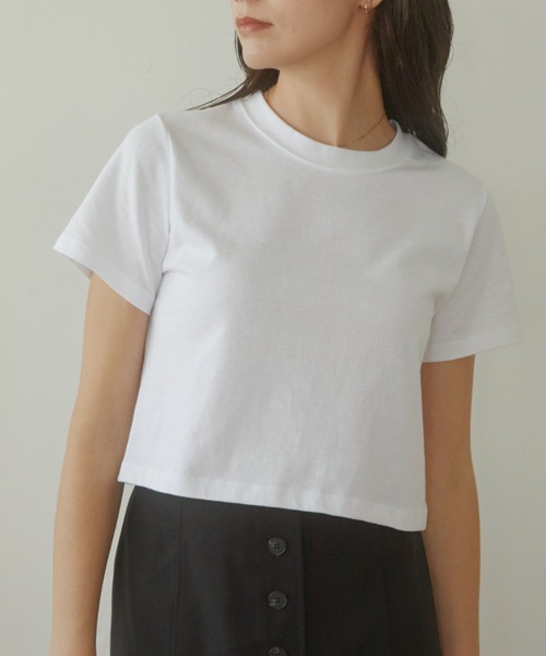 ACYM(アシーム)の「Minimal cropped Tシャツ(Tシャツ/カットソー・レディース・ブラック/ホワイト・FREE)」の8枚目の写真