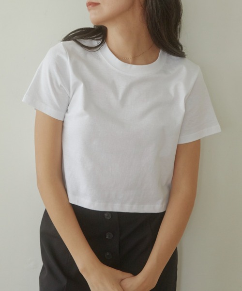 ACYM(アシーム)の「Minimal cropped Tシャツ(Tシャツ/カットソー・レディース・ブラック/ホワイト・FREE)」の5枚目の写真