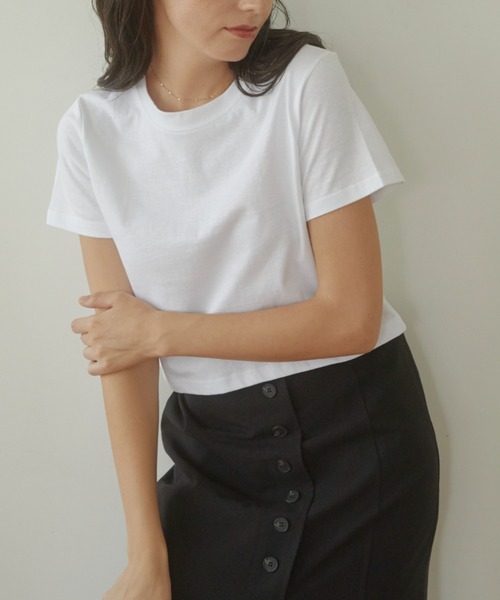 ACYM(アシーム)の「Minimal cropped Tシャツ(Tシャツ/カットソー・レディース・ブラック/ホワイト・FREE)」の7枚目の写真