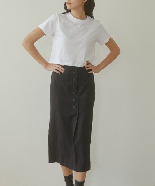 ACYM(アシーム)の「Minimal cropped Tシャツ(Tシャツ/カットソー・レディース・ブラック/ホワイト・FREE)」の10枚目の写真