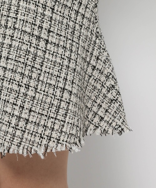 mysty woman（ミスティウーマン）の「ツイードマーメイドミニスカート 977536（スカート・レディース・ブラック/オフホワイト・FREE）」の13枚目の写真