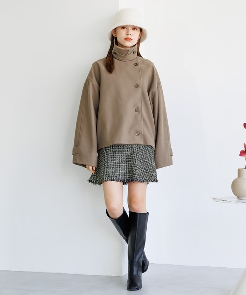 mysty woman（ミスティウーマン）の「ツイードマーメイドミニスカート 977536（スカート・レディース・ブラック/オフホワイト・FREE）」の21枚目の写真