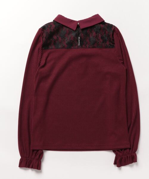 axes femme(アクシーズファム)の「ローズチャーム付トップス(Tシャツ/カットソー・レディース・ブラック/ホワイト/ワイン・FREE)」の4枚目の写真