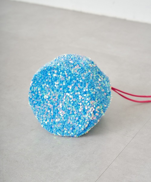 CIAOPANIC（チャオパニック）の「スパンコールベロア巾着バッグ（ハンドバッグ・レディース・ホワイト/ブルー・FREE）」の15枚目の写真