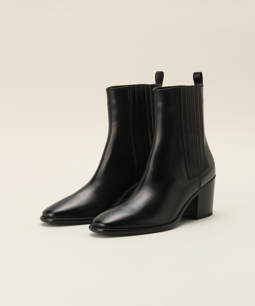 36.5 SARTORE サイドゴア　ショートブーツ　黒　レザー　23.5 サルトル SARTORE ショートブーツ 23.5 36.5 SARTORE サイドゴア