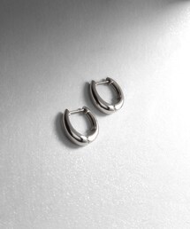 プラチナ 月甲フープ ワンタッチピアス