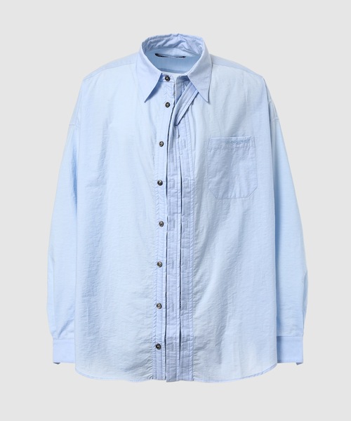 Y/Project(ワイプロジェクト)の「HOOK AND EYE SHIRT(シャツ/ブラウス・メンズ・ホワイト/ブルー・S/M)」の1枚目の写真
