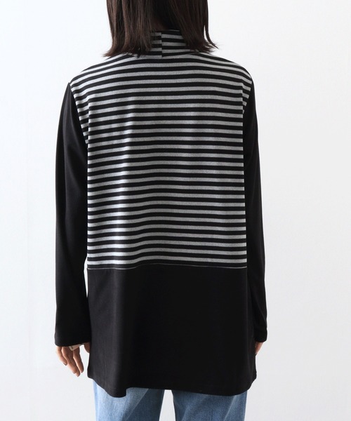 BRODIAEA(ブローディア)の「BRODIAEA 起毛ボーダープルオーバー(Tシャツ/カットソー・レディース・ネイビー/グリーン/ブラック・40)」の18枚目の写真