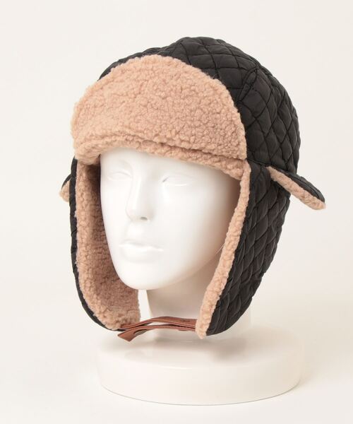 VIBGYOR（ヴィブジョー）の「【LAMPOON】キルティングフライトキャップ（キャップ・レディース・ブラック/アイボリー・FREE）」の11枚目の写真