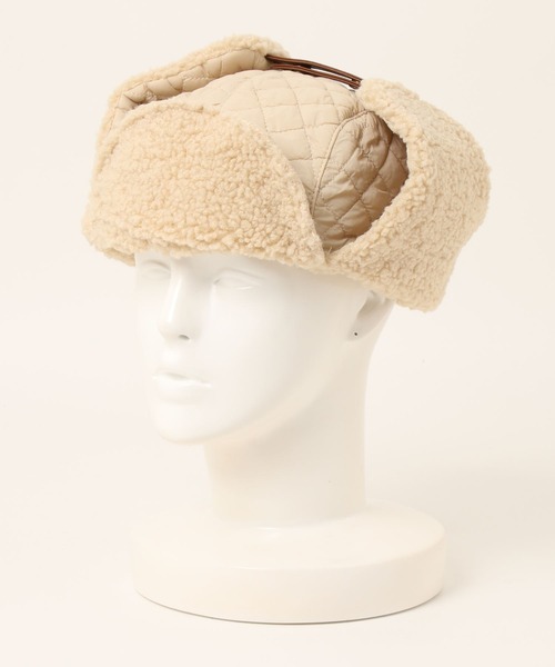 VIBGYOR（ヴィブジョー）の「【LAMPOON】キルティングフライトキャップ（キャップ・レディース・ブラック/アイボリー・FREE）」の8枚目の写真