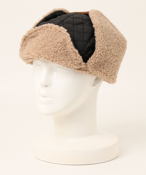 VIBGYOR（ヴィブジョー）の「【LAMPOON】キルティングフライトキャップ（キャップ・レディース・ブラック/アイボリー・FREE）」の9枚目の写真