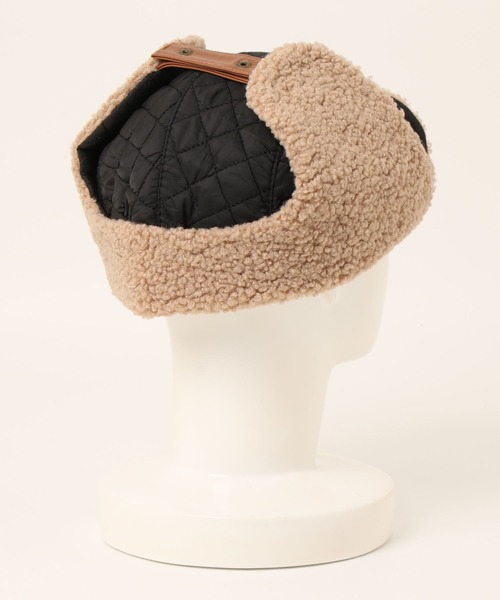 VIBGYOR（ヴィブジョー）の「【LAMPOON】キルティングフライトキャップ（キャップ・レディース・ブラック/アイボリー・FREE）」の7枚目の写真