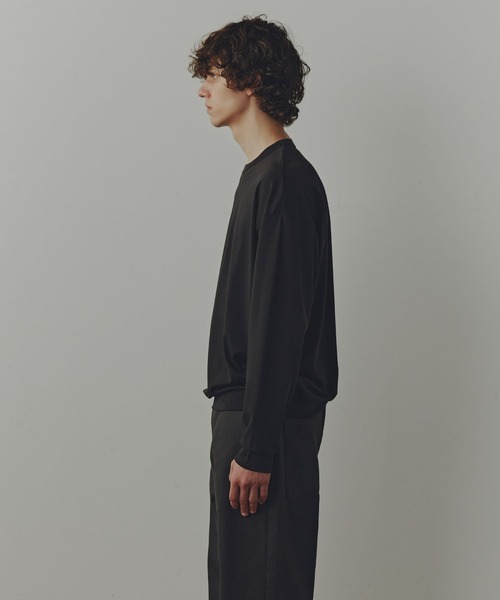 NANO universe（ナノユニバース）の「WEB限定/「Commonuse」コットンスムースクルーネックTシャツ（Tシャツ/カットソー・メンズ・ベージュ系その他/モカ/チャコール・L/M/S）」の22枚目の写真
