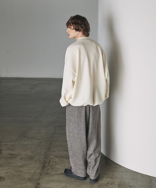 CTHY（シティ）の「【吸湿発熱加工＆吸水速乾加工】ポンチモックネックロンT（Tシャツ/カットソー・メンズ・ブラック/オフホワイト/ライトグレー/チャコール・M/XL/S/L）」の13枚目の写真