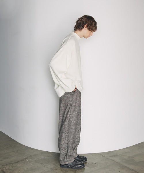 CTHY（シティ）の「【吸湿発熱加工＆吸水速乾加工】ポンチモックネックロンT（Tシャツ/カットソー・メンズ・ブラック/オフホワイト/ライトグレー/チャコール・M/XL/S/L）」の16枚目の写真