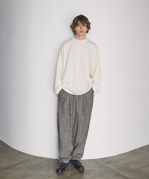 CTHY（シティ）の「【吸湿発熱加工＆吸水速乾加工】ポンチモックネックロンT（Tシャツ/カットソー・メンズ・ブラック/オフホワイト/ライトグレー/チャコール・M/XL/S/L）」の17枚目の写真