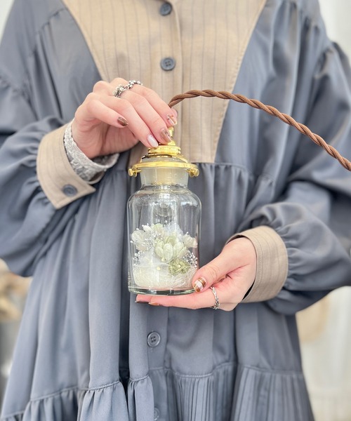 m.soeur（エムスール）の「布花のflower bottle light＊mini（照明