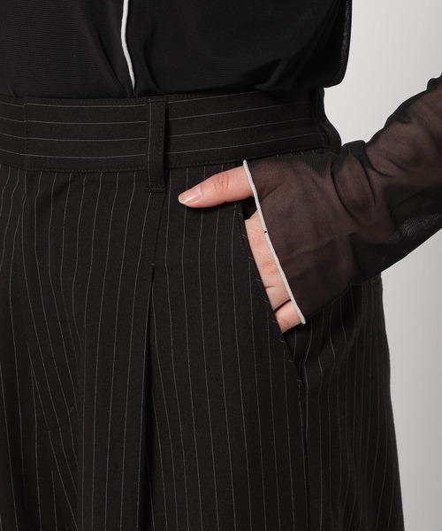 PAGEBOY（ページボーイ）の「ドロストパイピングパンツ（その他パンツ・レディース・グレイッシュベージュ/チャコールグレー/ストライプ・FREE）」の17枚目の写真