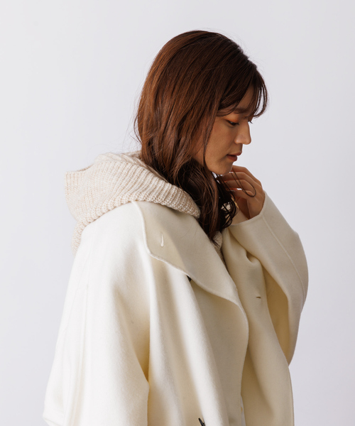 Rouge vif(ルージュヴィフ)の「【FRATELLI TALLI / フラテリータリー】フード型ネックウォーマー(その他小物・レディース・オフホワイト/モカ・フリー)」の16枚目の写真