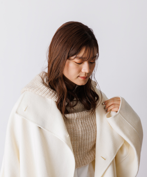 Rouge vif(ルージュヴィフ)の「【FRATELLI TALLI / フラテリータリー】フード型ネックウォーマー(その他小物・レディース・オフホワイト/モカ・フリー)」の3枚目の写真