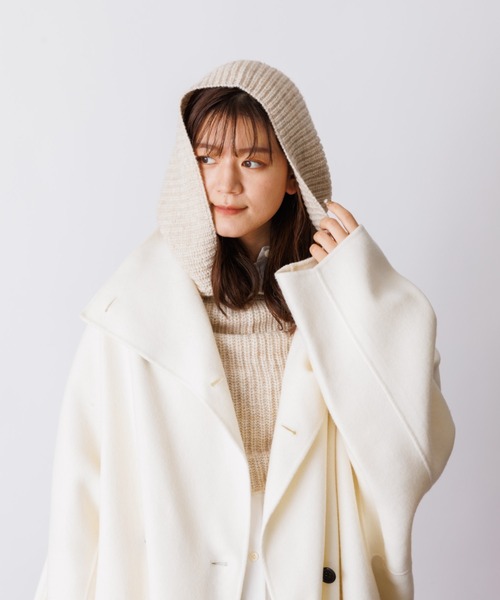 Rouge vif(ルージュヴィフ)の「【FRATELLI TALLI / フラテリータリー】フード型ネックウォーマー(その他小物・レディース・オフホワイト/モカ・フリー)」の1枚目の写真