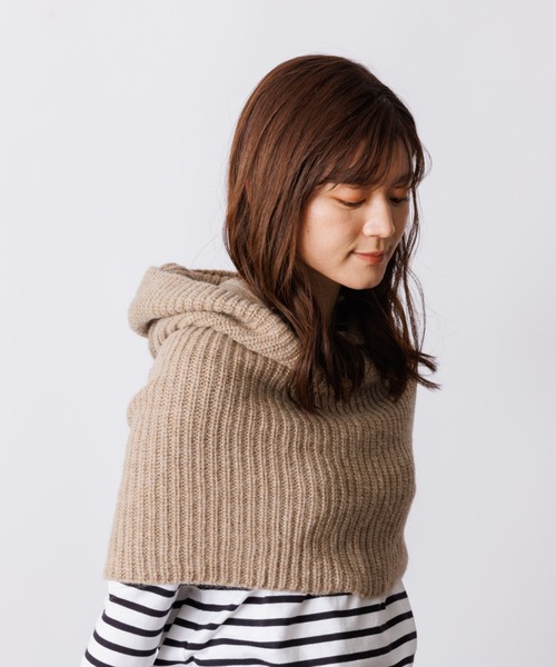 Rouge vif(ルージュヴィフ)の「【FRATELLI TALLI / フラテリータリー】フード型ネックウォーマー(その他小物・レディース・オフホワイト/モカ・フリー)」の21枚目の写真