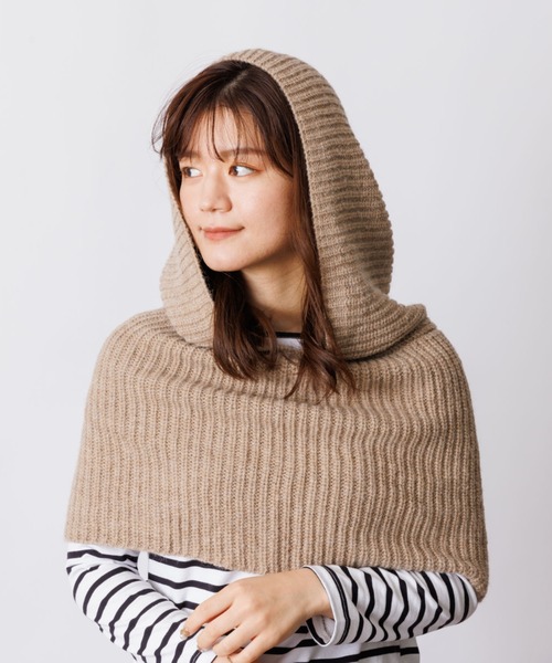 Rouge vif(ルージュヴィフ)の「【FRATELLI TALLI / フラテリータリー】フード型ネックウォーマー(その他小物・レディース・オフホワイト/モカ・フリー)」の20枚目の写真
