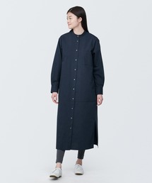 無印良品 | 婦人　シワになりにくい　ブロードスタンドカラー長袖ワンピース(ワンピース)